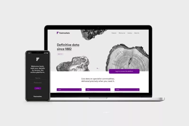 Case Study: Visualisation of website offering. Fastmarkets.
