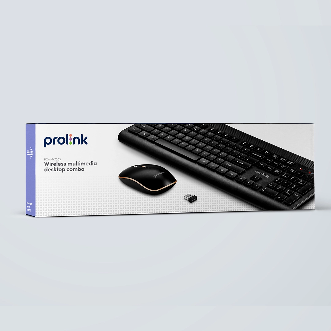 An image of a black keyboard box with the Prolink logo.